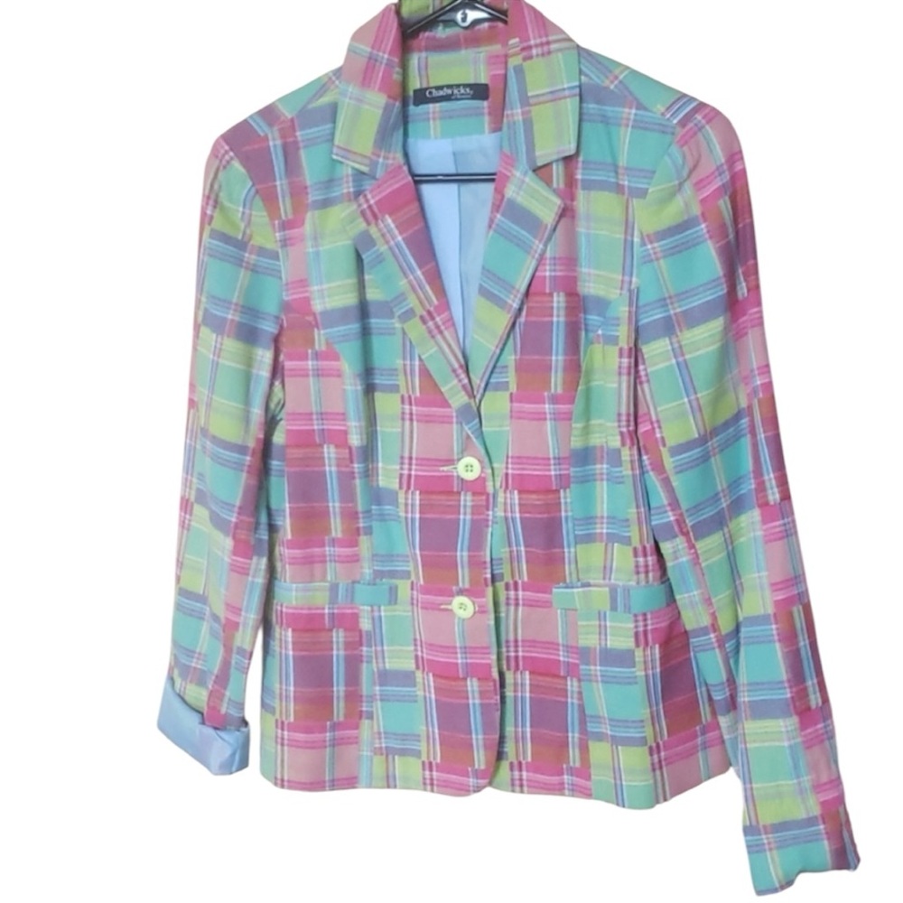 Chadwicks of Boston Madras Plaid Blazer – Size S